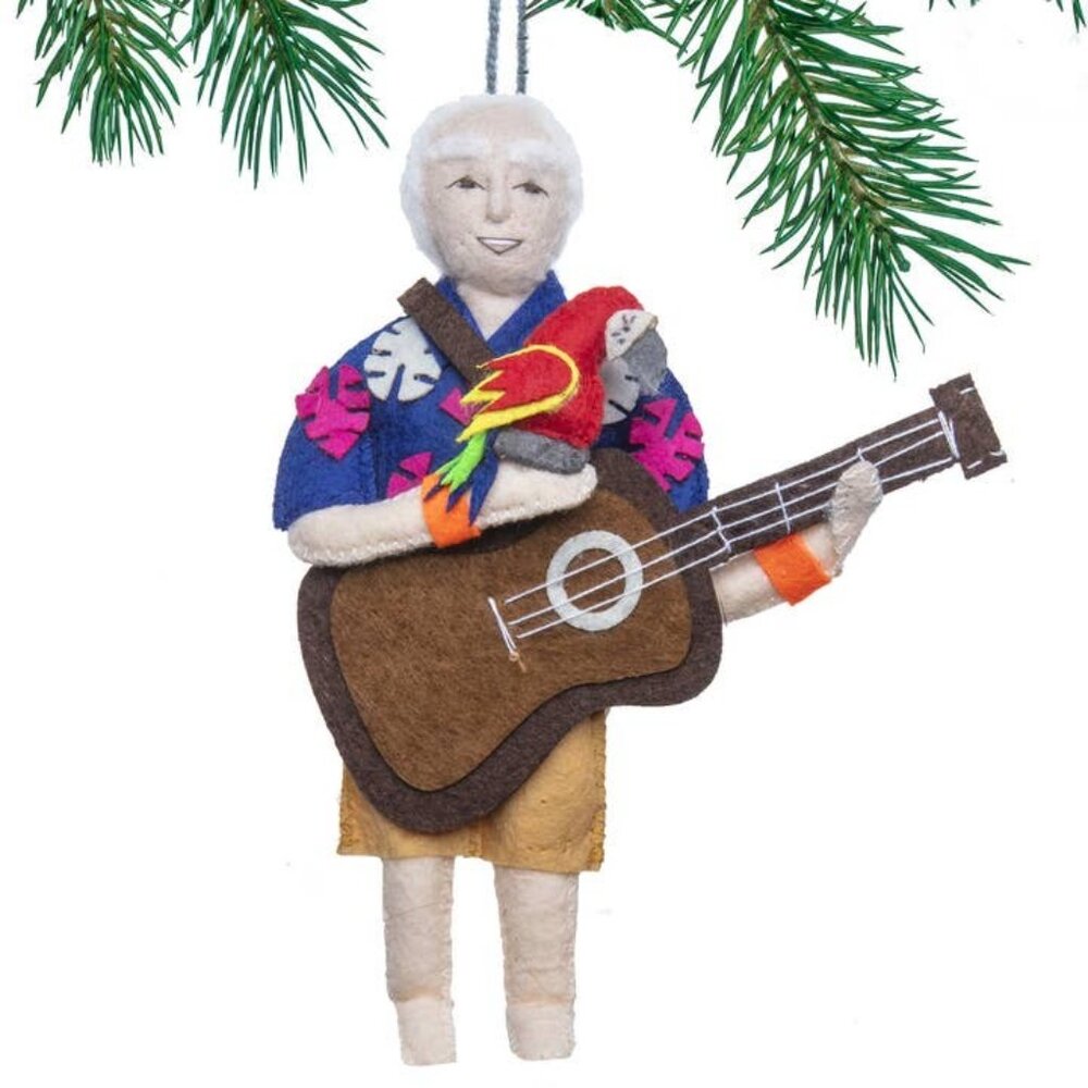Jimmy Buffet Felt Ornament Parrot Heads Handmade